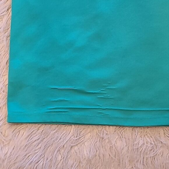 Nike dri‎ fit men's standard fit green stripped polo size large - Picture 7 of 7